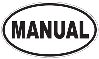 MANUAL - Oval Sticker