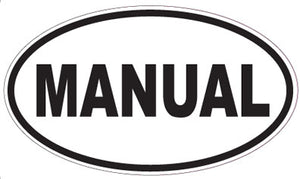MANUAL - Oval Sticker – Standard Decal