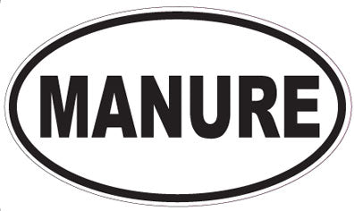 MANURE - Oval Sticker
