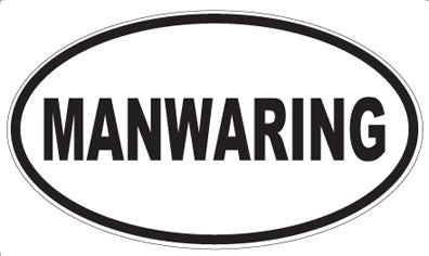 MANWARING - Oval Magnet