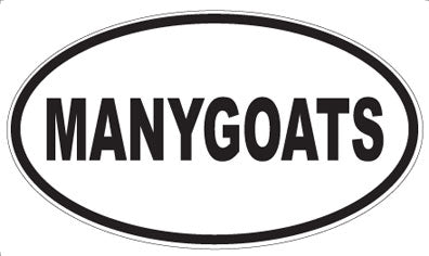 MANYGOATS - Oval Sticker