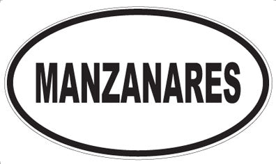 MANZANARES - Oval Magnet