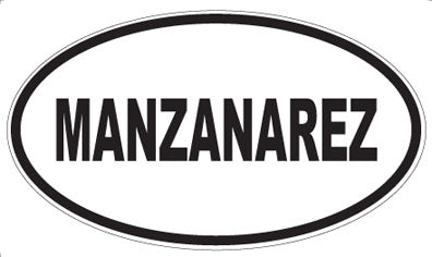 MANZANAREZ - Oval Sticker