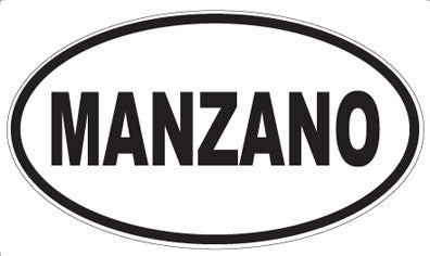 MANZANO - Oval Sticker