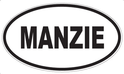 MANZIE - Oval Sticker