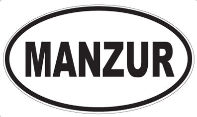 MANZUR - Oval Sticker