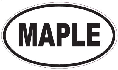 MAPLE - Oval Sticker