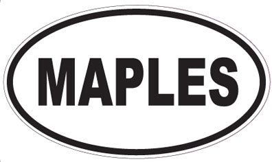 MAPLES - Oval Sticker