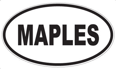 MAPLES - Oval Magnet