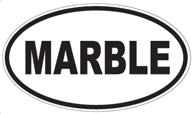 MARBLE - Oval Sticker