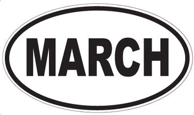MARCH - Oval Sticker