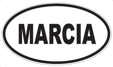 MARCIA - Oval Sticker