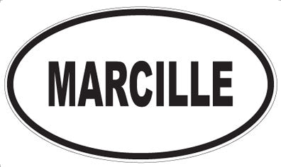 MARCILLE - Oval Magnet