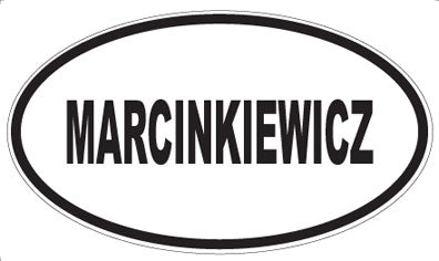MARCINKIEWICZ - Oval Sticker
