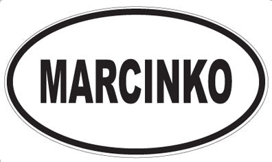 MARCINKO - Oval Sticker