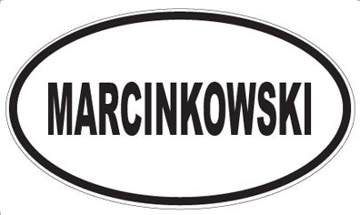 MARCINKOWSKI - Oval Sticker