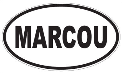 MARCOU - Oval Sticker