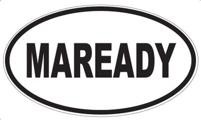 MAREADY - Oval Sticker