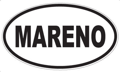 MARENO - Oval Sticker