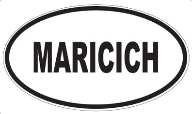 MARICICH - Oval Sticker