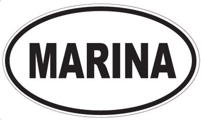 MARINA - Oval Sticker