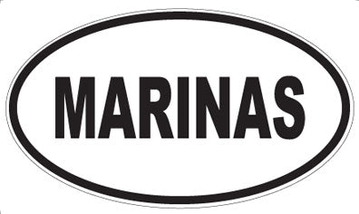 MARINAS - Oval Magnet