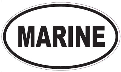 MARINE - Oval Sticker