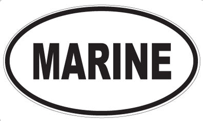 MARINE - Oval Magnet