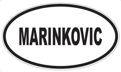 MARINKOVIC - Oval Sticker