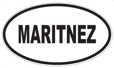 MARITNEZ - Oval Magnet