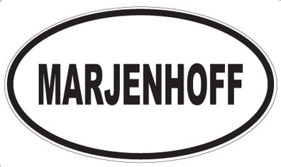 MARJENHOFF - Oval Sticker