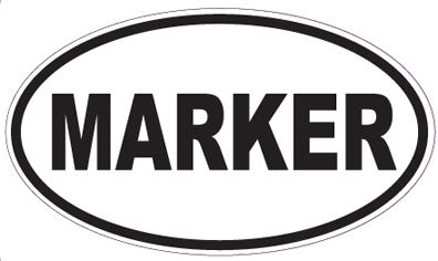 MARKER - Oval Sticker