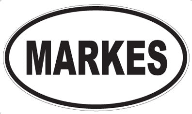 MARKES - Oval Sticker