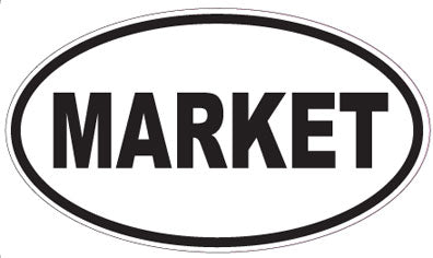 MARKET - Oval Sticker