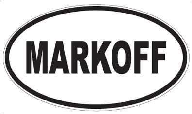 MARKOFF - Oval Magnet