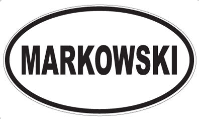 MARKOWSKI - Oval Sticker