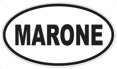 MARONE - Oval Sticker