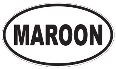 MAROON - Oval Magnet