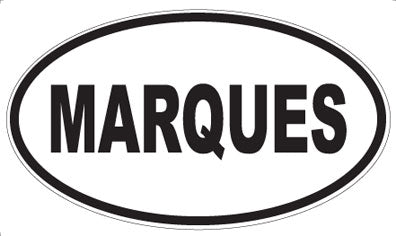 MARQUES - Oval Sticker