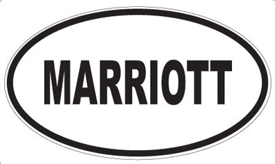 MARRIOTT - Oval Sticker