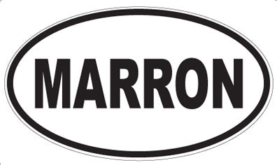 MARRON - Oval Sticker