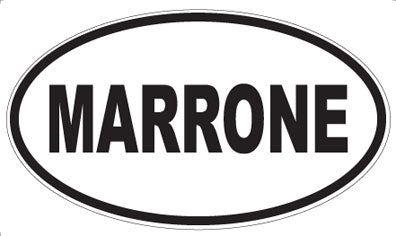 MARRONE - Oval Sticker