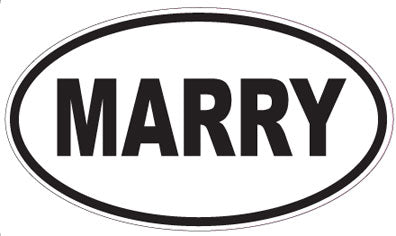 MARRY - Oval Sticker