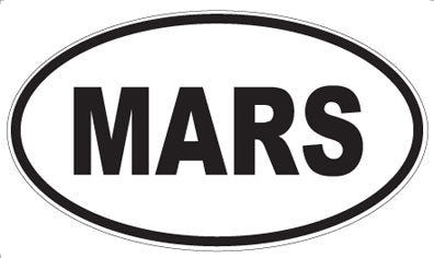 MARS - Oval Sticker
