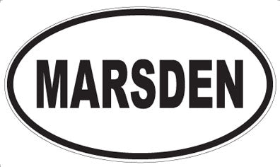 MARSDEN - Oval Sticker