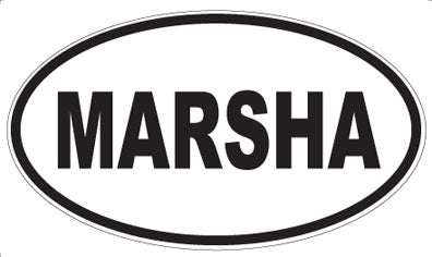 MARSHA - Oval Magnet