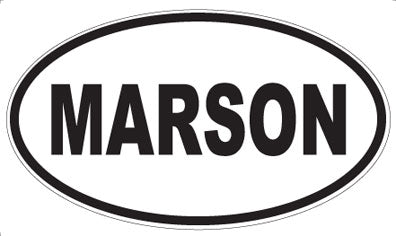 MARSON - Oval Sticker
