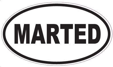 MARTED - Oval Sticker