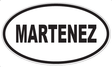 MARTENEZ - Oval Magnet