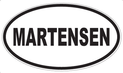MARTENSEN - Oval Sticker